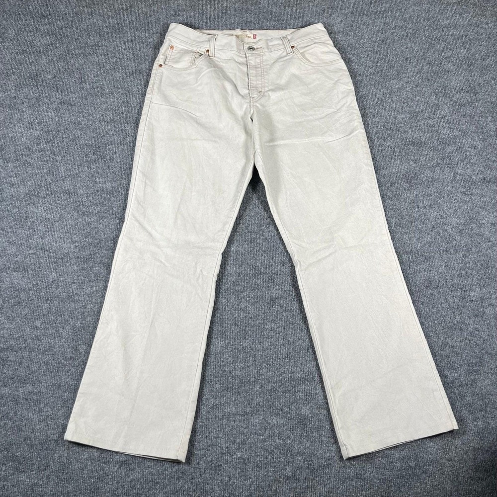 Levi's Corduroy Pants Womens Size 12M Beige Relaxed Boot Cut 550 Stretch Casual